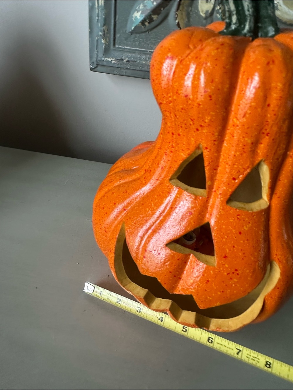 Vintage long face jack o lantern light Halloween - Picture 6 of 7